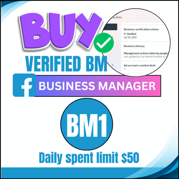 Buy Verified BM1 – $50 Daily Spend Limit